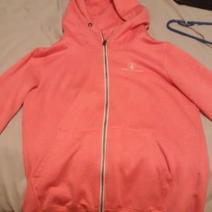 Pink Zip-Up Volcom Sweater